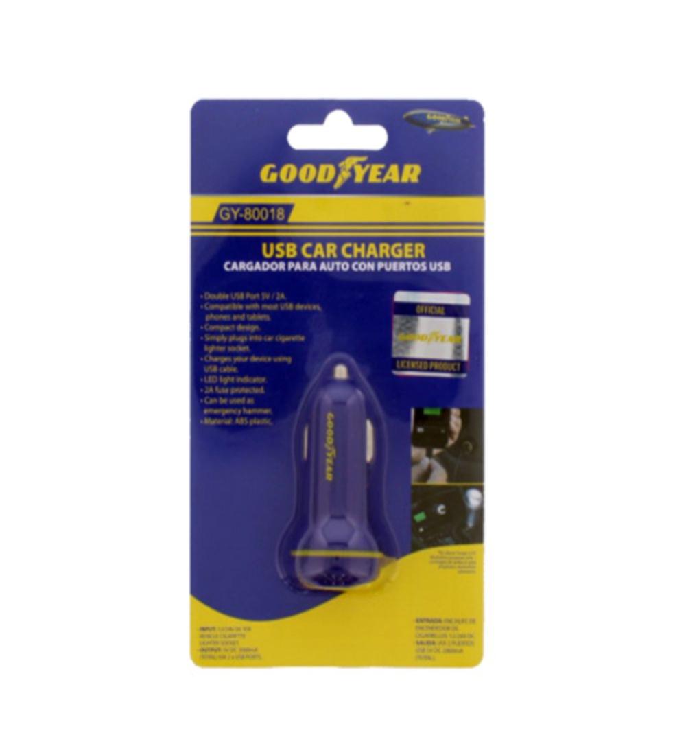 CARGADOR USB PARA AUTO GOOD YEAR 80018 Simple